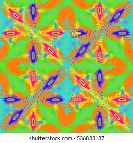 Memfis style abstract backdrop. Geometric seamless pattern. Repeating decoration print. Seamless primitive geometric background.