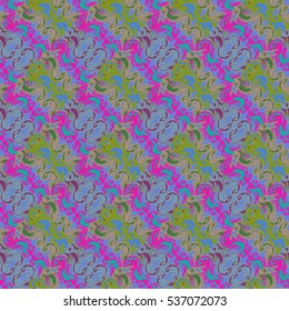 Memfis style abstract backdrop. Geometric seamless pattern. Repeating decoration print. Seamless primitive geometric background.