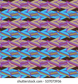 Memfis style abstract backdrop. Geometric seamless pattern. Repeating decoration print. Seamless primitive geometric background.