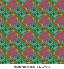 Memfis style abstract backdrop. Geometric seamless pattern. Repeating decoration print. Seamless primitive geometric background.
