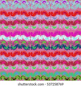 Memfis style abstract backdrop. Geometric seamless pattern. Repeating decoration print. Seamless primitive geometric background.