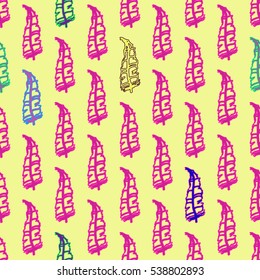 Memfis style abstract backdrop. Geometric seamless pattern. Repeating decoration print. Seamless primitive geometric background.