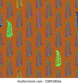 Memfis style abstract backdrop. Geometric seamless pattern. Repeating decoration print. Seamless primitive geometric background.