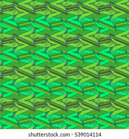 Memfis style abstract backdrop. Geometric seamless pattern. Repeating decoration print. Seamless primitive geometric background.