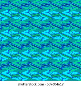 Memfis style abstract backdrop. Geometric seamless pattern. Repeating decoration print. Seamless primitive geometric background.