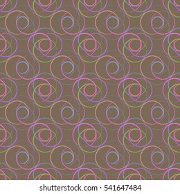 Memfis style abstract backdrop. Geometric seamless pattern. Repeating decoration print. Seamless primitive geometric background.