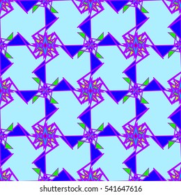 Memfis style abstract backdrop. Geometric seamless pattern. Repeating decoration print. Seamless primitive geometric background.