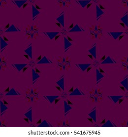 Memfis style abstract backdrop. Geometric seamless pattern. Repeating decoration print. Seamless primitive geometric background.