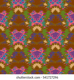 Memfis style abstract backdrop. Geometric seamless pattern. Repeating decoration print. Seamless primitive geometric background.