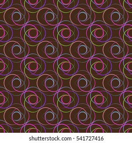 Memfis style abstract backdrop. Geometric seamless pattern. Repeating decoration print. Seamless primitive geometric background.