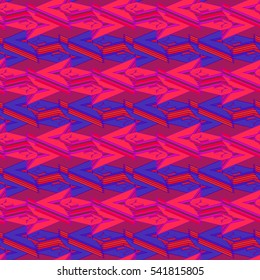 Memfis style abstract backdrop. Geometric seamless pattern. Repeating decoration print. Seamless primitive geometric background.