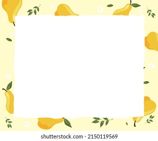 Memo boards and diary design with quince fruit pattern illustration set. note, flower backdrop, poster, paper. Vector drawing. Hand drawn style.