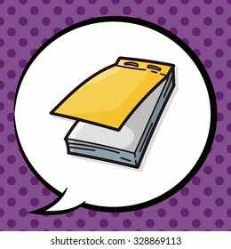 Memo color doodle, speech bubble