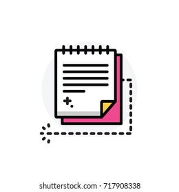 Memo concept Isolated Line Vector Illustration editable Icon