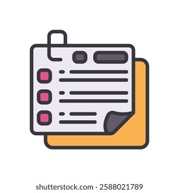 memo filled color icon. vector icon for your website, mobile, presentation, and logo design.