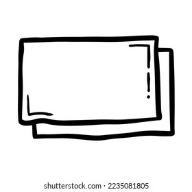 Memo handgezeichnet Symbol Design Vektor. 