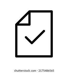 Memo icon with check mark. Vector.