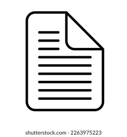 Memo icon. Data file. Business document. Vector.