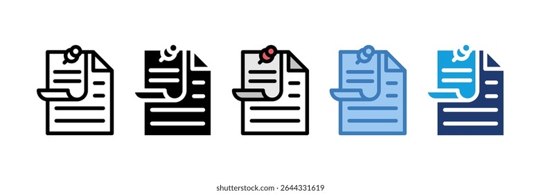 Memo Icon Element For Design