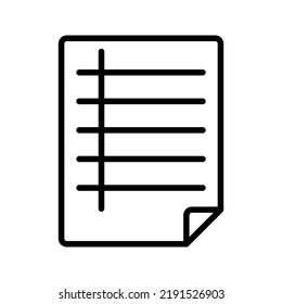 Memo icon. notepad sign. document and file symbol. vector illustration