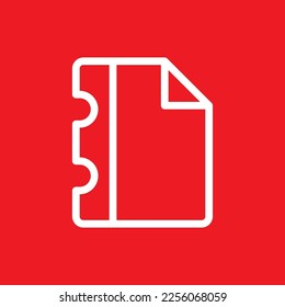 Memo line icon, graphic resource template, vector illustration.