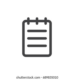 Memo line simple icon, outline vector sign, linear style pictogram isolated on white. Note symbol, logo illustration. Editable stroke. Pixel perfect vector graphics