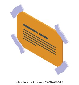 Memo note scotch icon. Isometric of Memo note scotch vector icon for web design isolated on white background