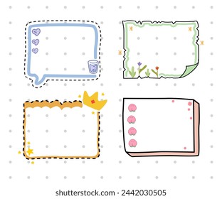 memo and notes design collection set