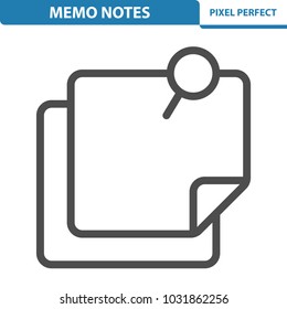 Memo Notes Icon. Professional, pixel perfect icons optimized for both large and small resolutions. EPS 8 format. 12x size for preview.