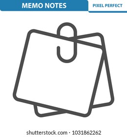 Memo Notes Icon. Professional, pixel perfect icons optimized for both large and small resolutions. EPS 8 format. 12x size for preview.