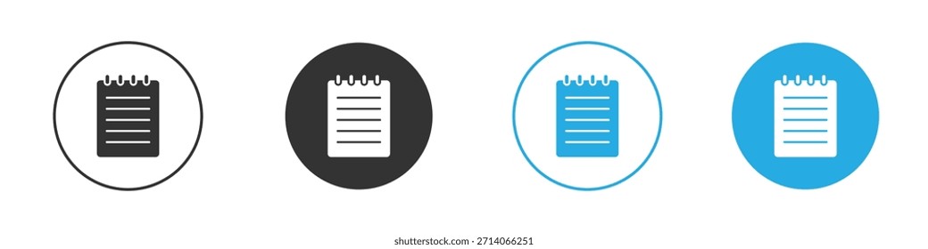 Icono del Bloc de notas. Plantilla de diseño de iconos gráficos