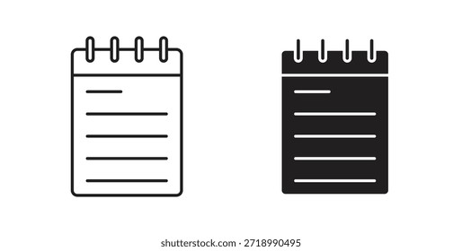 Memo Pad icon for mobile app, editable designs