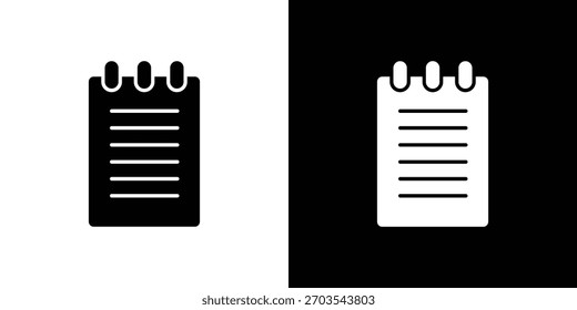 Memo-Pad-Symbol. Vektorgrafik. Flaches Design.