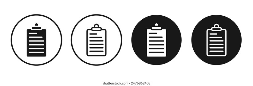 Memo Pad line vector icon set.