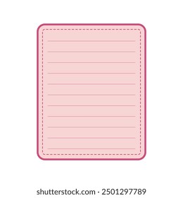 Memo pad paper. Different notebook sheets. Notepaper with lines and grid. Piece of paper of notepad for note, notice and text. Vector
