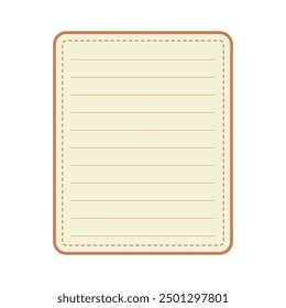 Hojas de cuaderno de papel de bloc de notas. Papel de notas con líneas y cuadrícula. Pedazo de papel de bloc de notas para nota, aviso y texto. Vector