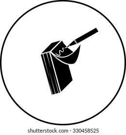 memo pad and pencil symbol