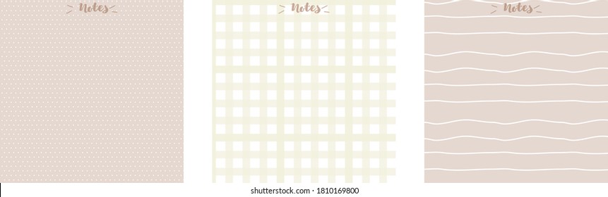 memo pad template in pastel color. Can use for Bullet Journal, Planner, Scrapbook, stationery, notepad