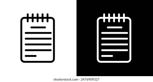 Memo Padvector icon set on white background.