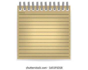 Memo paper on a white background