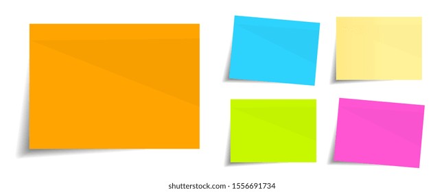 Memo (paper sticky note) in 5 colors