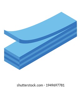 Memo sticky pack icon. Isometric of Memo sticky pack vector icon for web design isolated on white background