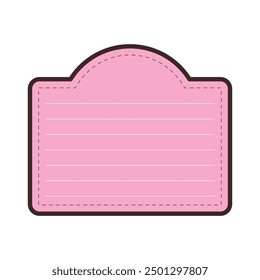 Memo template. Striped notes, blank notebooks. Vector