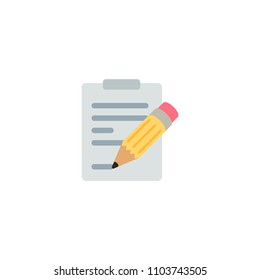 Memo vector flat color icon
