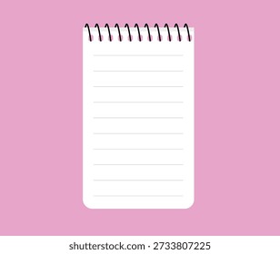 Memo Vector notebook illustration Mockup