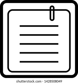 memo vector for office supplies icon