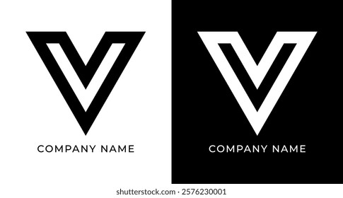 Memorable Creative Letter V Monogram Design. Suitable for Business.