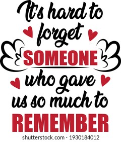 Memorable inscription. Touching heartwarming lettering. Wings illustration vector.