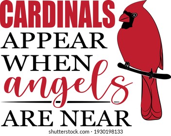 Memorable inscription. Touching heartwarming lettering. Red bird illustration vector.