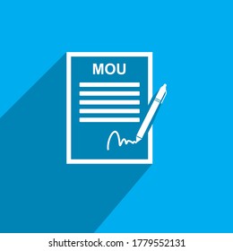 memorandum of understanding , Business icon vector